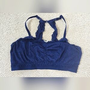 Cacique Navy Blue Lace Bralette Size 18/20
